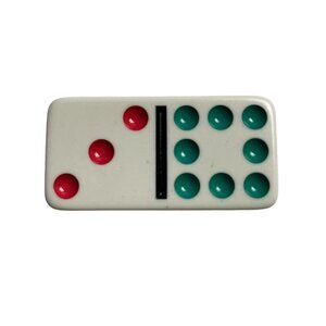 Double Nine Dominoes Replacement Tile 3 8 Color Dot Vintage 1998 mq